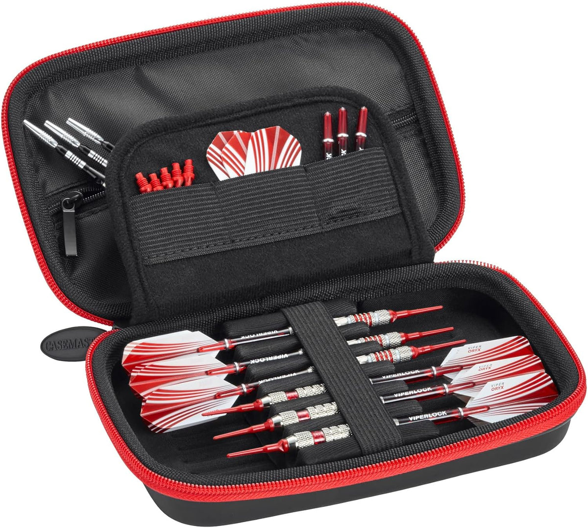Sentinel Dart Case with Zipper - Holds 6 Darts - Tactech Foam Protection Red