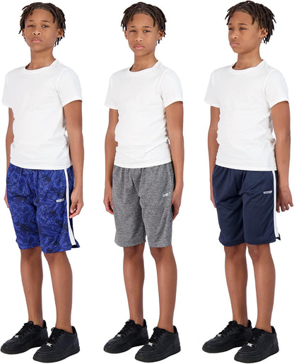 Boys Shorts for Kids 3-Pack Basketball Shorts for Boys Basketball and Sports