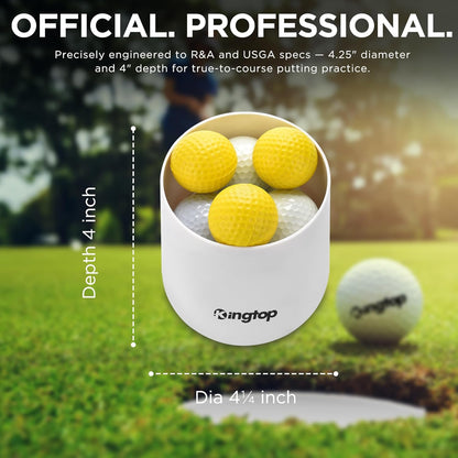 Golf Hole Cups for Practice Putting Greens, 4 or 6 in Deep