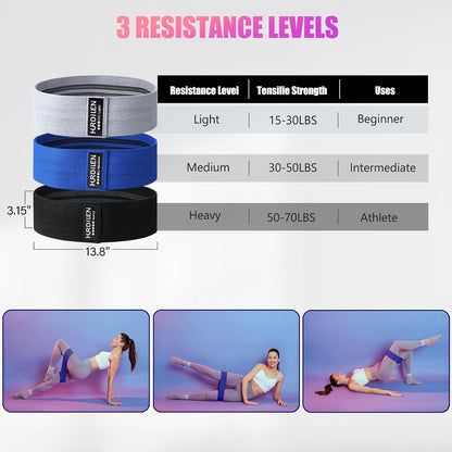 Resistance Bands for Working Out, Exercise Workout Bands for Women & Men, 5 Levels Elastic Stretch Bands for Exercise with Carry Bag for Physical Therapy, Home Fitness, Strength Training, Yoga