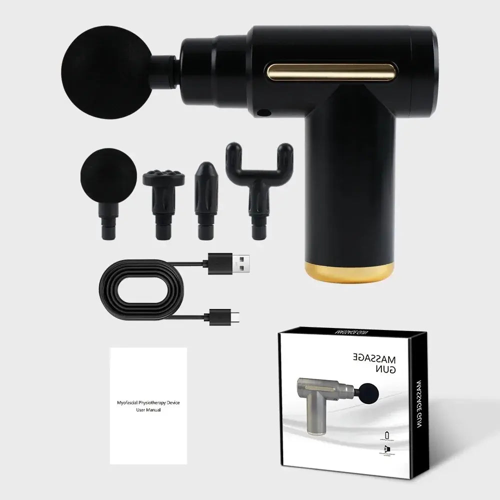 Mini Massage Gun Portable Deep Tissue Fascia Gun Lightweight Adjustable Speed Handheld Muscle Massager for Body Pain Relief
