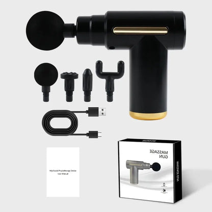 Mini Massage Gun Portable Deep Tissue Fascia Gun Lightweight Adjustable Speed Handheld Muscle Massager for Body Pain Relief