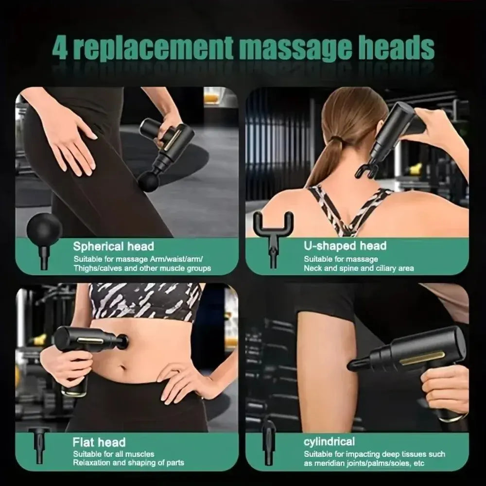 Mini Massage Gun Portable Deep Tissue Fascia Gun Lightweight Adjustable Speed Handheld Muscle Massager for Body Pain Relief