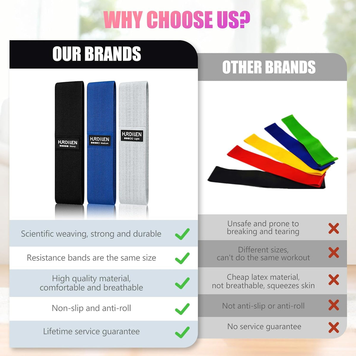 Resistance Bands for Working Out, Exercise Workout Bands for Women & Men, 5 Levels Elastic Stretch Bands for Exercise with Carry Bag for Physical Therapy, Home Fitness, Strength Training, Yoga