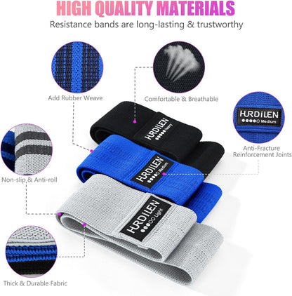 Resistance Bands for Working Out, Exercise Workout Bands for Women & Men, 5 Levels Elastic Stretch Bands for Exercise with Carry Bag for Physical Therapy, Home Fitness, Strength Training, Yoga