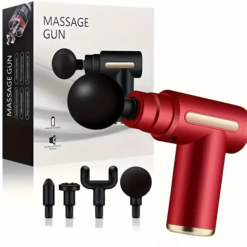 Mini Massage Gun Portable Deep Tissue Fascia Gun Lightweight Adjustable Speed Handheld Muscle Massager for Body Pain Relief