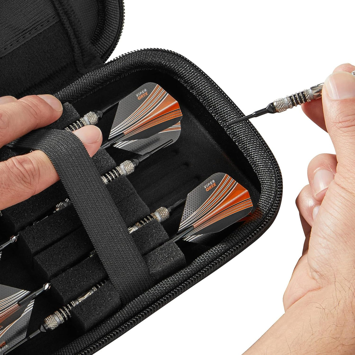 Sentinel Dart Case with Zipper - Holds 6 Darts - Tactech Foam Protection Red