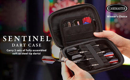 Sentinel Dart Case with Zipper - Holds 6 Darts - Tactech Foam Protection Red