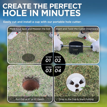 Golf Hole Cups for Practice Putting Greens, 4 or 6 in Deep